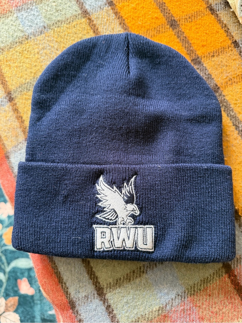RWU Navy Embroidered Beanie - Unisex Winter Hat